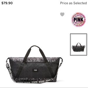 Victoria Secret Pink Black Duffle Bag/ towel